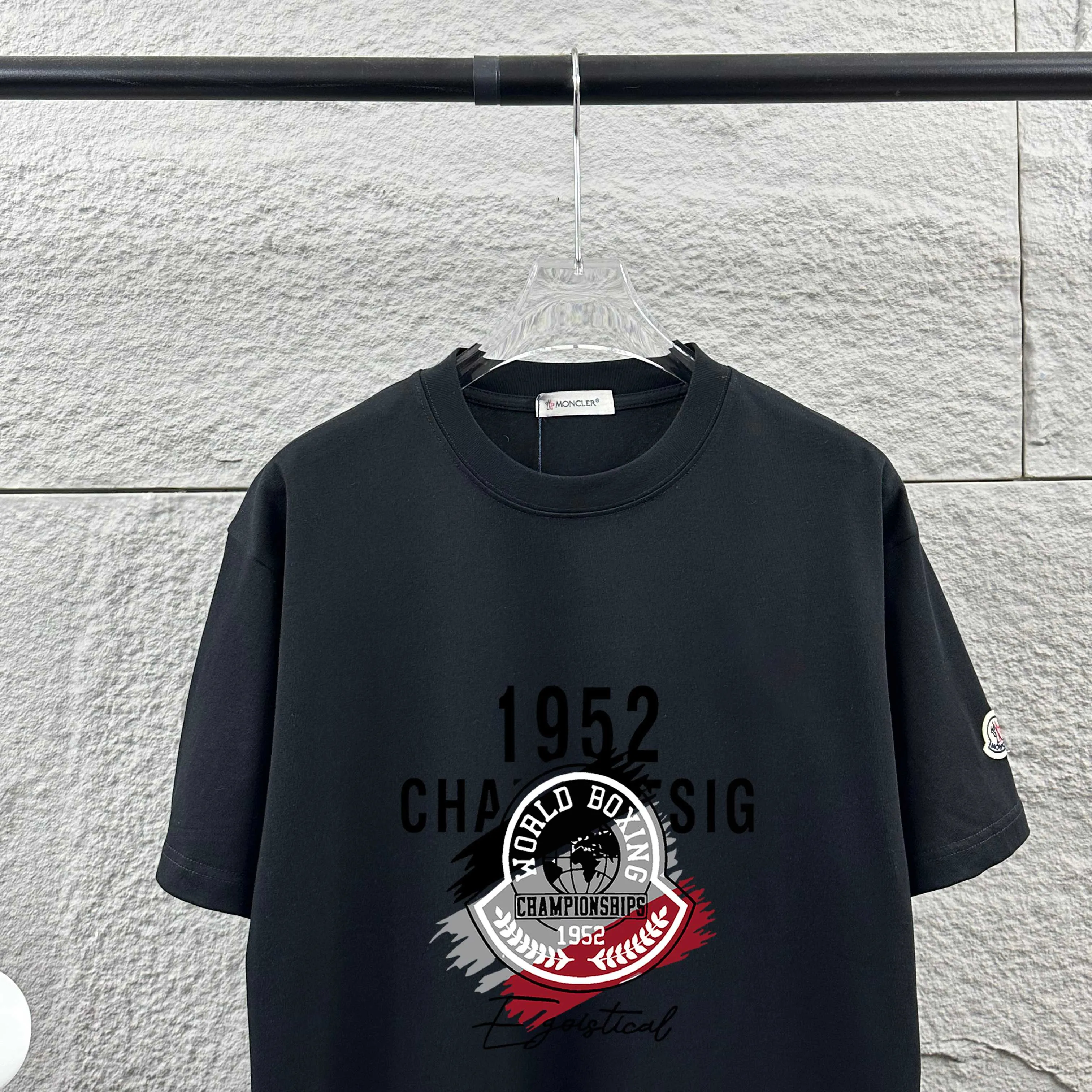 Moncle* *2026 New Arrival Classic T Same Style ：Black White Size： S （90-130 ） M （120-150 ） L （140-165 ） XL （160-180 ） XXL （180-210 ）